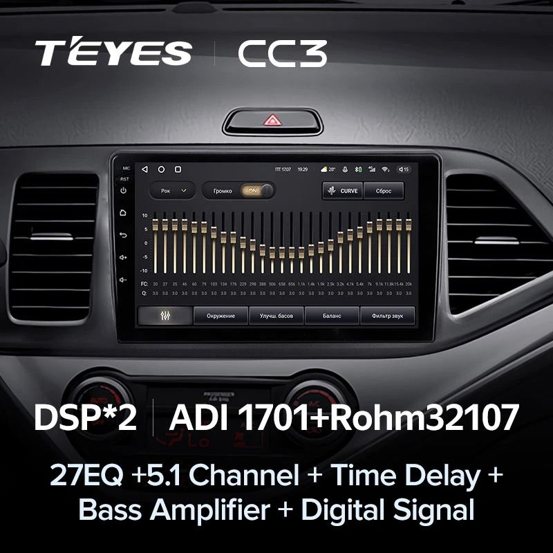 Штатная магнитола Teyes CC3 4/32 Kia Picanto (2011-2017)