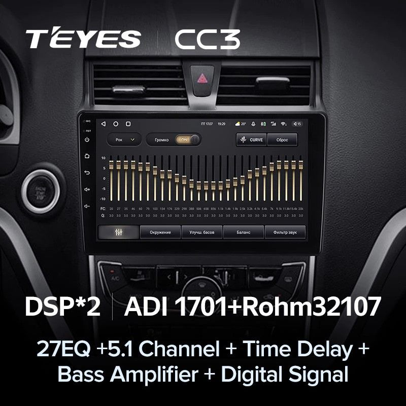 Штатная магнитола Teyes CC3 4/32 Geely Emgrand EC7 (2016-2018)