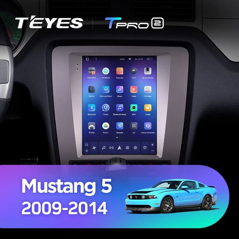 Штатная магнитола Tesla style Teyes TPRO 2 4/32 Ford Mustang 5 S-197 (2009-2014)
