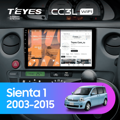 Штатная магнитола Teyes CC3L WiFi 2/32 Toyota Sienta 1 (2003-2015)
