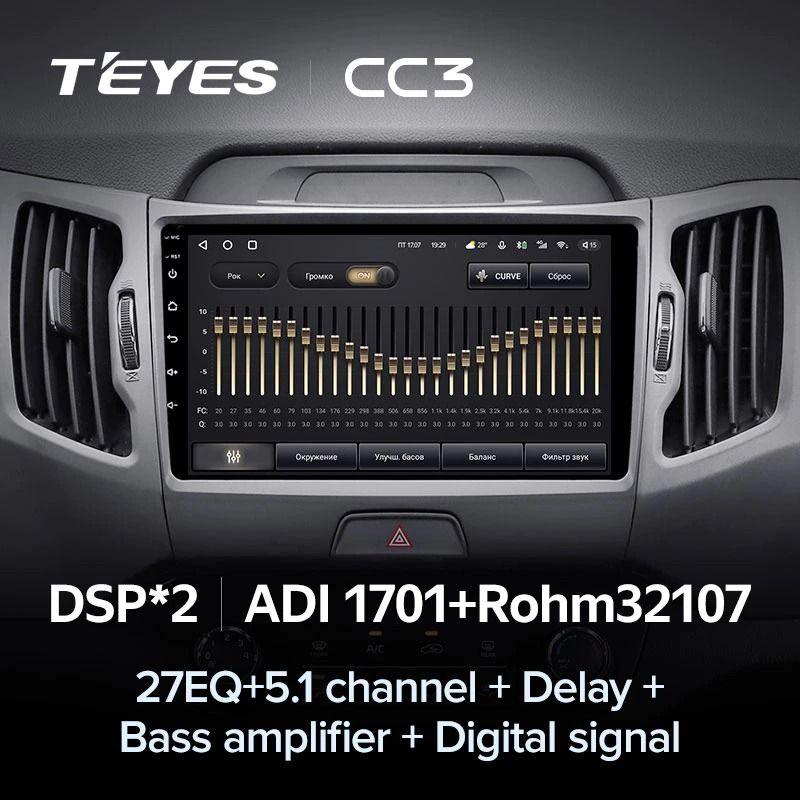 Штатная магнитола Teyes CC3 4/32 Kia Sportage 3 SL (2010-2016) Тип-B