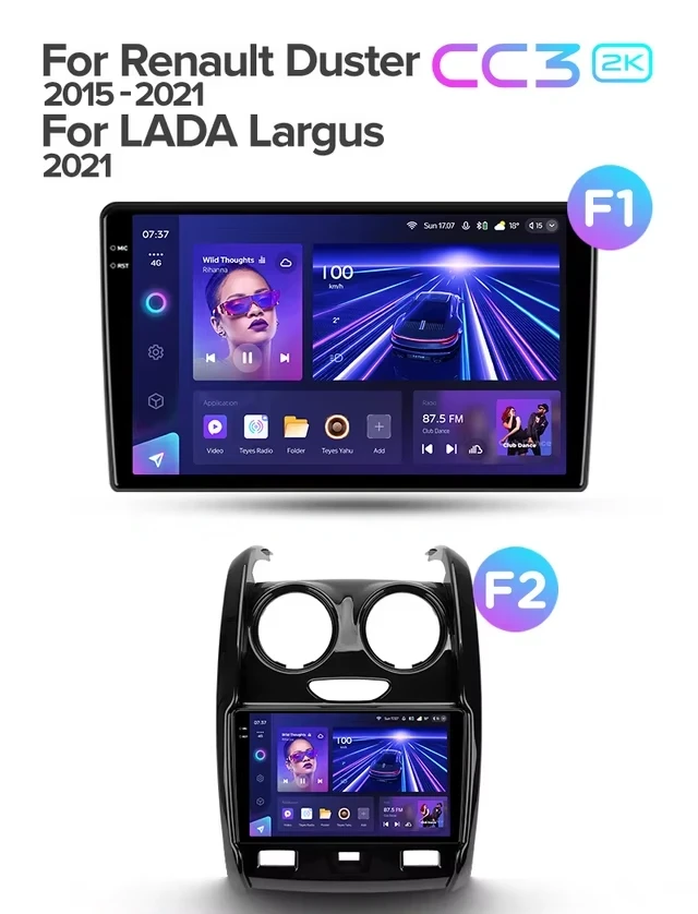 Штатная магнитола Teyes CC3 2K 4/64 Renault Duster (2015-2021) F1