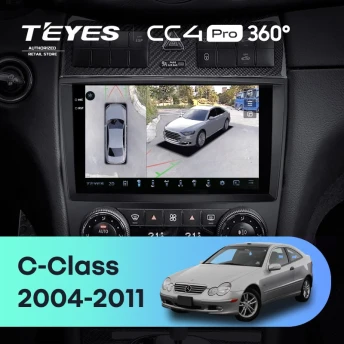 Штатная магнитола Teyes CC4 Pro 360 12/256 Mercedes-Benz C-Class W203 CL203 C209 A209 (2004-2011)