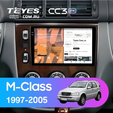 Штатная магнитола Teyes CC3 2K 6/128 Mercedes ML W163 (1997-2005) (дерево)