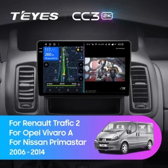 Штатная магнитола Teyes CC3 2K 4/32 Nissan Primastar (2006-2014) Тип-C