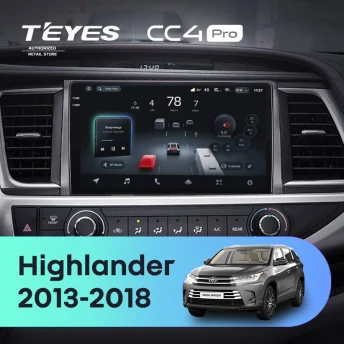 Штатная магнитола Teyes CC4 Pro 12/256 Toyota Highlander 3 XU50 (2013-2018)