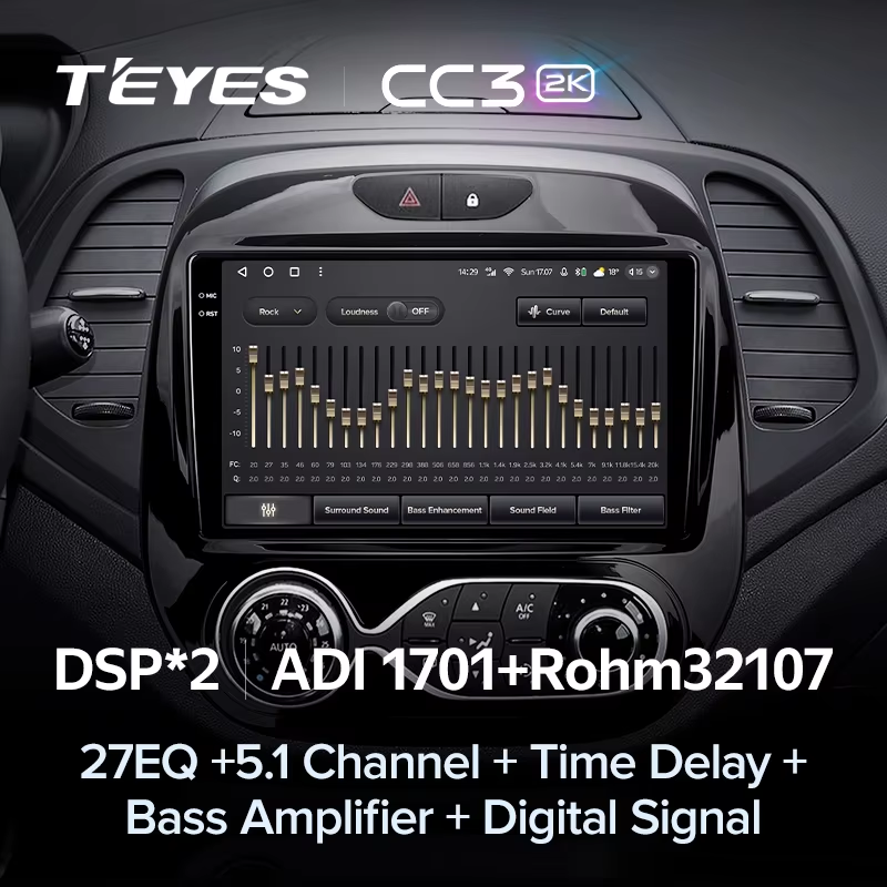 Штатная магнитола Teyes CC3 2K 4/64 Renault Kaptur (2016-2019) F2