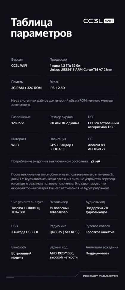 Штатная магнитола Teyes CC3L WiFi 2/32 Skoda Kodiaq (2016-2021) Тип-A