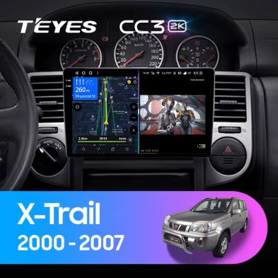 Штатная магнитола Teyes CC3 2K 360 6/128 Nissan X-Trail 1 T30 (2000-2007) F2