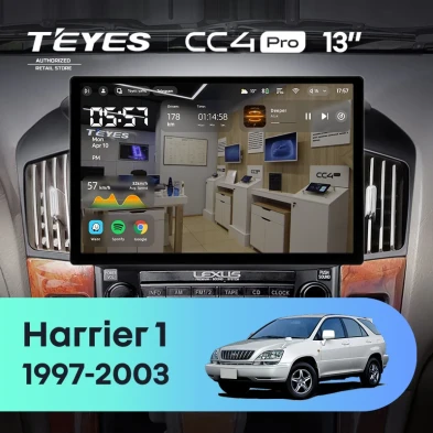 Штатная магнитола Teyes CC4 Pro 12/256 Toyota Harrier 1 (XU10) (1997-2003) F1 (13")