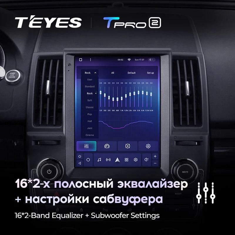 Штатная магнитола Tesla style Teyes TPRO 2 4/32 Land Rover Freelander 2 (2006-2012) Тип-A