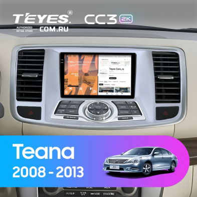 Штатная магнитола Teyes CC3 2K 360 6/128 Nissan Teana 2 J32 (2008-2013) F2 Тип-A