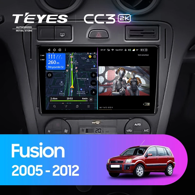 Штатная магнитола Teyes CC3 2K 4/32 Ford Fusion 1 (2005-2012)