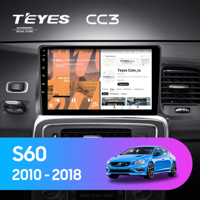 Штатная магнитола Teyes CC3 4/32 Volvo S60 Y20 (2010-2018)