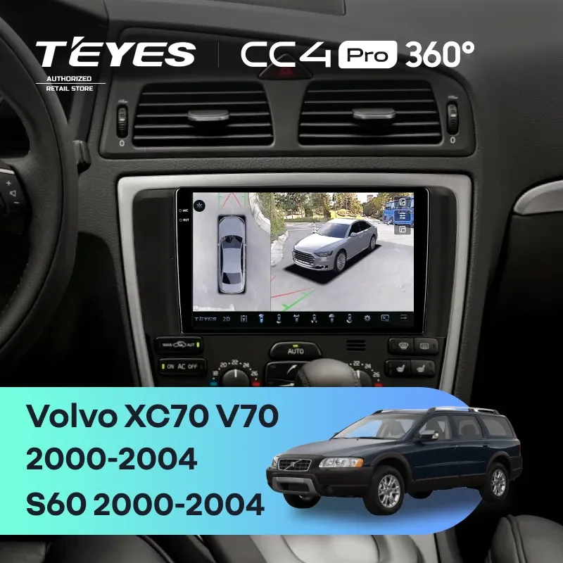 Штатная магнитола Teyes CC4 Pro 360 12/256 Volvo S60 (2000-2004)