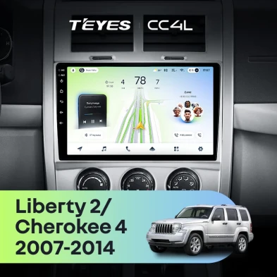 Штатная магнитола Teyes CC4L 6/64 Cherokee 4 KK (2007-2014)