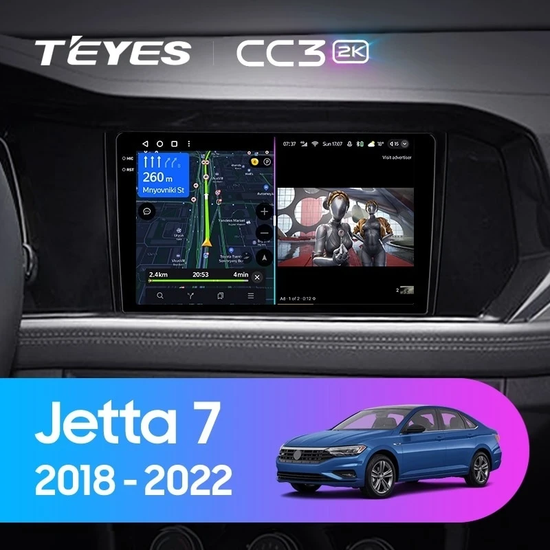 Штатная магнитола Teyes CC3 2K 6/128 Volkswagen Jetta 7 (2018-2022)