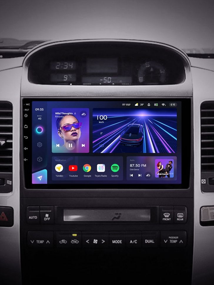 Штатная магнитола Teyes CC3 4/32 Toyota Land Cruiser Prado J120 (2004-2009) F1 Тип-B