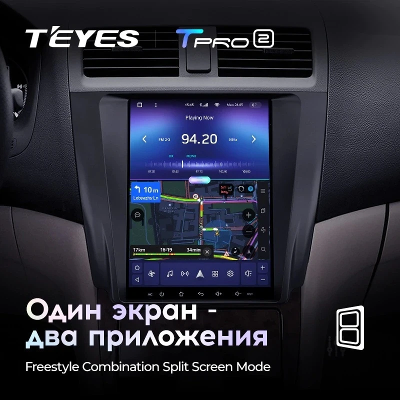 Штатная магнитола Tesla style Teyes TPRO 2 4/32 Honda Accord 7 CM UC CL (2002-2008)