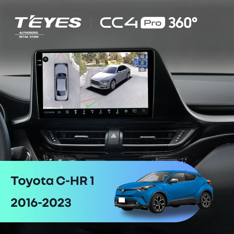 Штатная магнитола Teyes CC4 Pro 360 12/256 Toyota C-HR 1 (2016-2023) F1