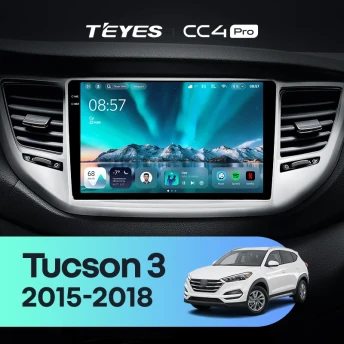 Штатная магнитола Teyes CC4 Pro 12/256 Hyundai Tucson 3 (2015-2018) Тип-A