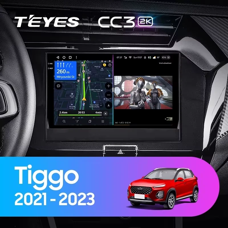 Штатная магнитола Teyes CC3 2K 4/32 Chery Tiggo 3x 1 (2021-2023)