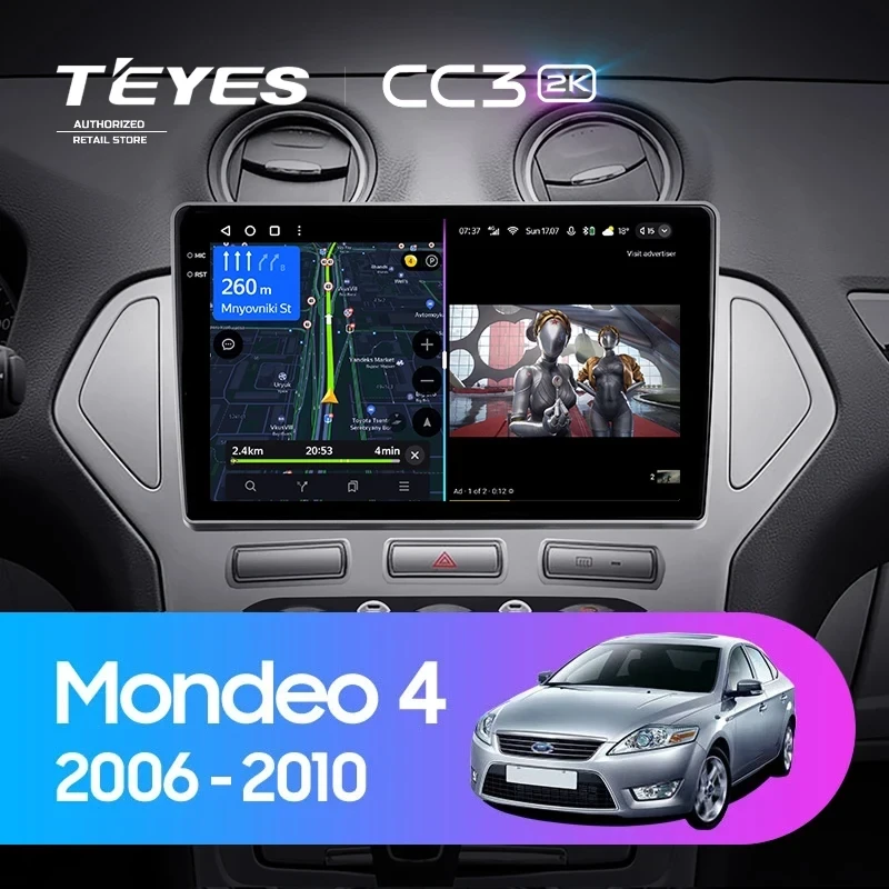 Штатная магнитола Teyes CC3 2K 4/32 Ford Mondeo 4 (2006-2010)