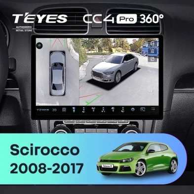 Штатная магнитола Teyes CC4 Pro 360 8/128 Volkswagen Scirocco (2008-2017) (13")
