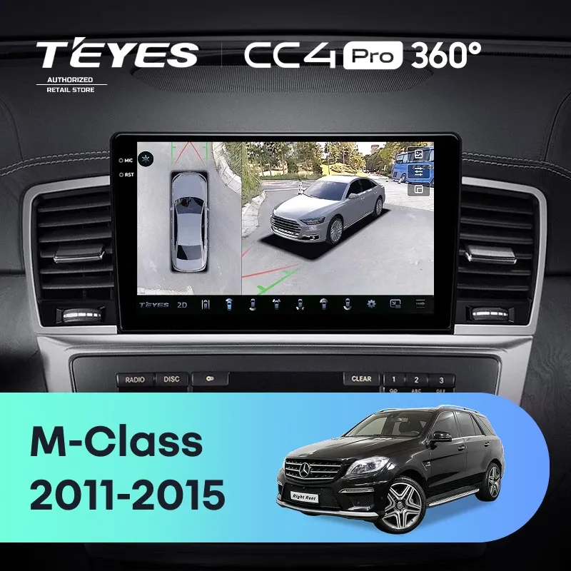 Штатная магнитола Teyes CC4 Pro 360 8/128 Mercedes-Benz M-Class W166 ML (NTG 4.5) (2011-2015)