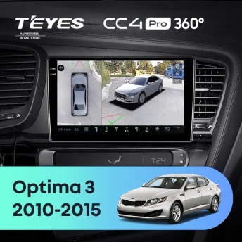 Штатная магнитола Teyes CC4 Pro 360 8/128 Kia Optima 3 TF (2010-2015) F2