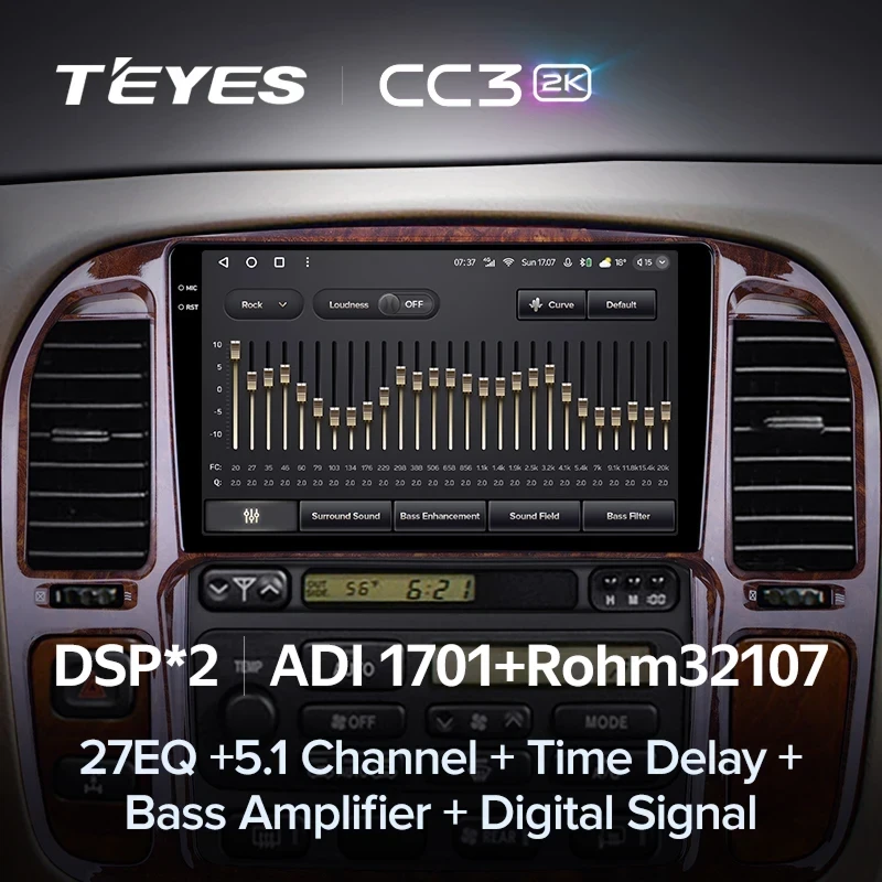 Штатная магнитола Teyes CC3 2K 4/32 Lexus LX470 (1998-2003) F3