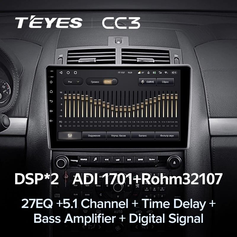Штатная магнитола Teyes CC3 4/32 Peugeot 407 (2004-2011) F1