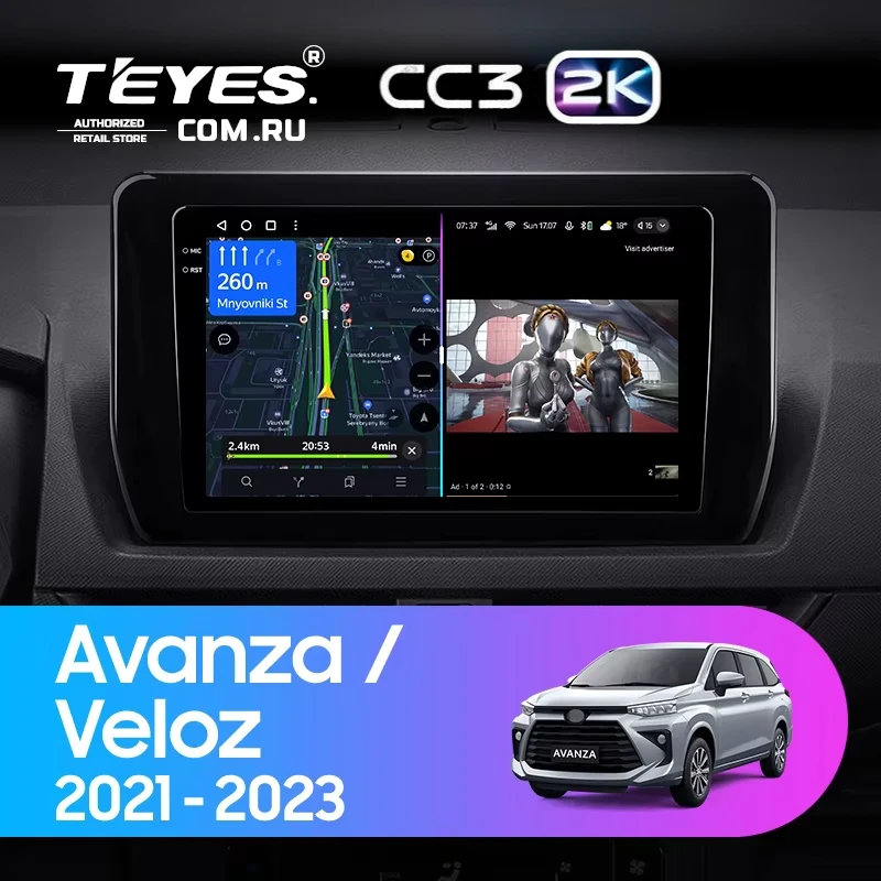 Штатная магнитола Teyes CC3 2K 360 6/128 Toyota Avanza Veloz (2021-2023)