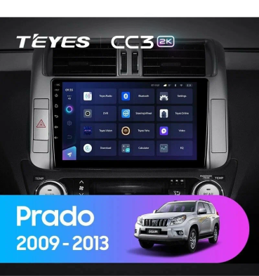 Штатная магнитола Teyes CC3 2K 4/64 Toyota Land Cruiser Prado 150 (2009-2013) F2 Тип-A