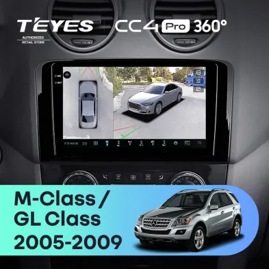 Штатная магнитола Teyes CC4 Pro 360 8/128 Mercedes-Benz ML-Class (2005-2009) F1