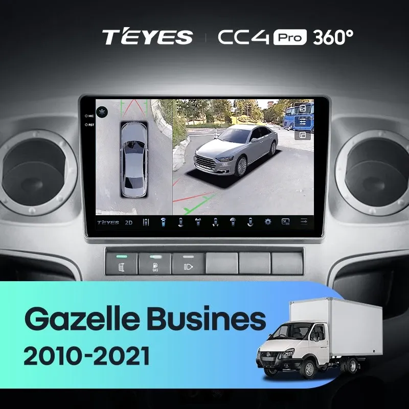 Штатная магнитола Teyes CC4 Pro 360 8/128 для GAZ Gazelle Busines (2010-2021) F2