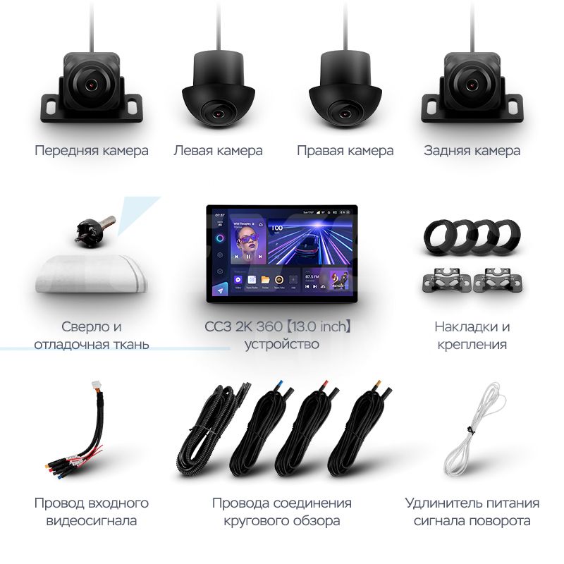 Штатная магнитола Teyes CC3 2K 360 6/128 Kia Rio 4 (2016-2020) Тип-A (13")