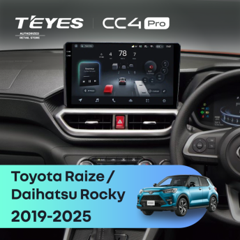 Штатная магнитола Teyes CC4 Pro 8/128 Toyota Raize (2019-2025) F2