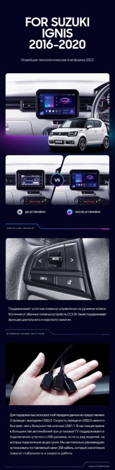 Штатная магнитола Teyes CC3 2K 4/32 Suzuki Ignis (2016-2020)