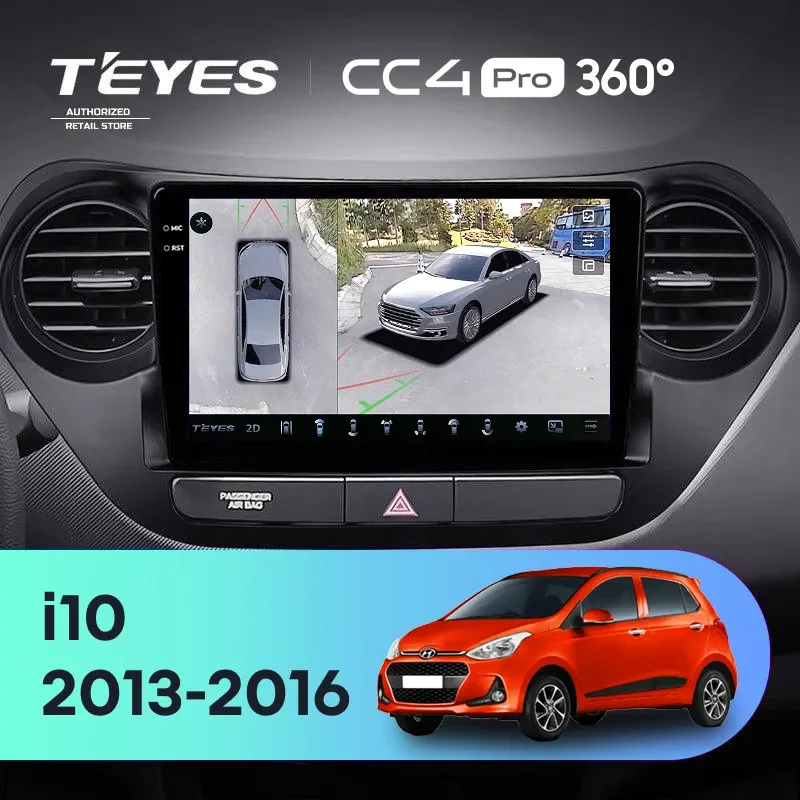 Штатная магнитола Teyes CC4 Pro 360 12/256 Hyundai i10 (2013-2016)