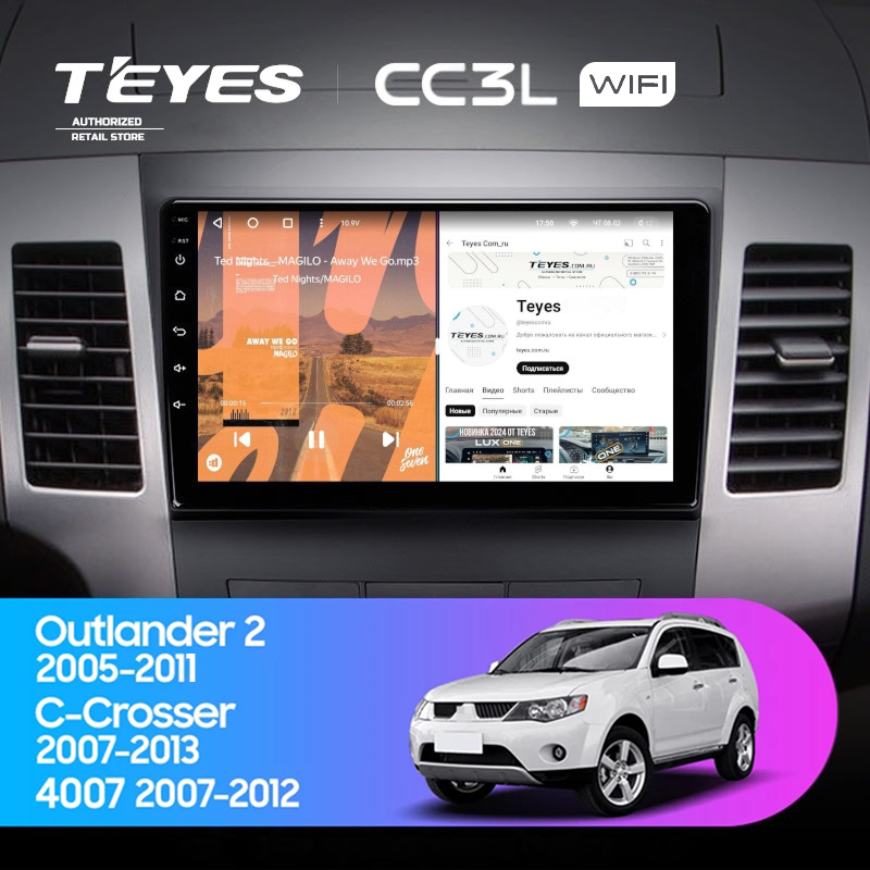 Штатная магнитола Teyes CC3L WiFi 2/32 Citroen C-Crosser 1 (2007-2013) Тип-A