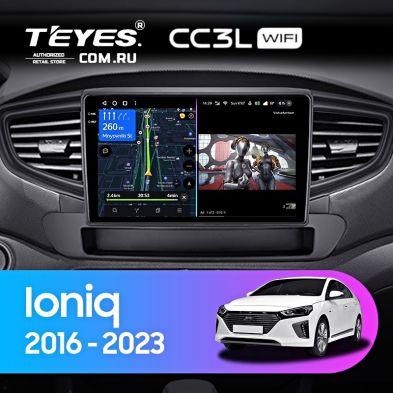 Штатная магнитола Teyes CC3L WiFi 2/32 Hyundai Ioniq AE (2016-2023) Тип-B