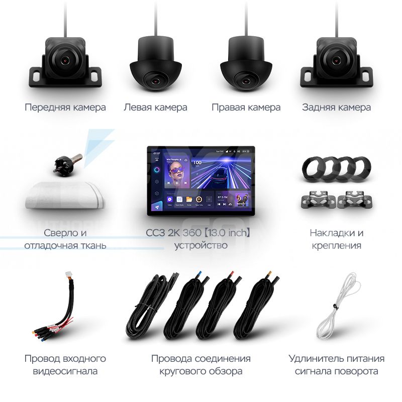 Штатная магнитола Teyes CC3 2K 360 6/128 Lada Vesta 2023+ F2 Тип-B (13")