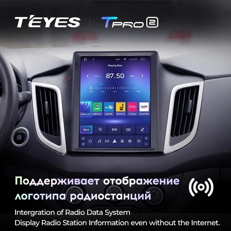 Штатная магнитола Tesla style Teyes TPRO 2 4/32 Hyundai Creta (2015-2019)