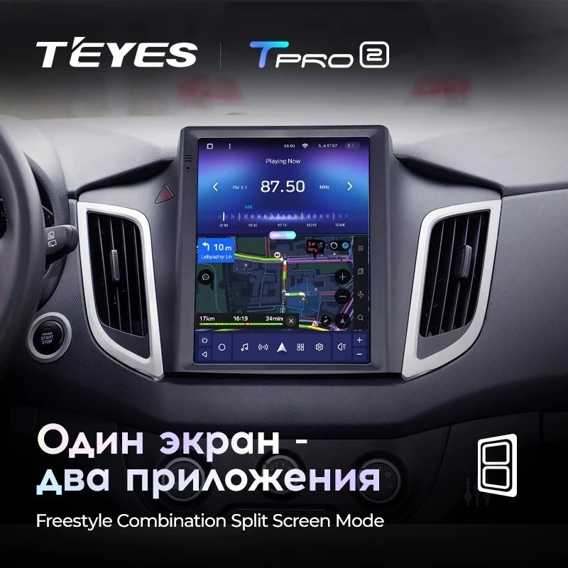 Штатная магнитола Tesla style Teyes TPRO 2 4/32 Hyundai Creta (2015-2019)