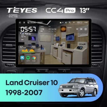 Штатная магнитола Teyes CC4 Pro 12/256 Toyota Land Cruiser 10 J100 100 (1998-2007) (13")