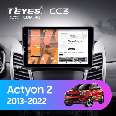 Штатная магнитола Teyes CC3 4/32 SsangYong Actyon 2 (2013-2022) (0din)