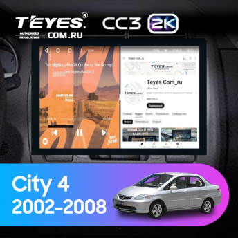 Штатная магнитола Teyes CC3 2K 4/32 Honda City 4 (2002-2008) (13")