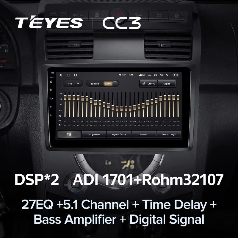Штатная магнитола Teyes CC3 4/32 SsangYong Rexton Y250 2 (2006-2012)