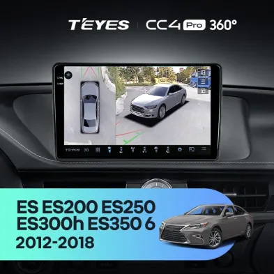 Штатная магнитола Teyes CC4 Pro 360 8/128 Lexus ES ES200 ES250 ES300h ES350 XV60 VI (2012-2018) Тип-B